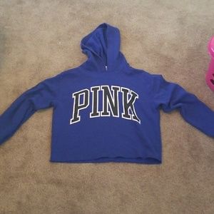 Pink cropped hoodie